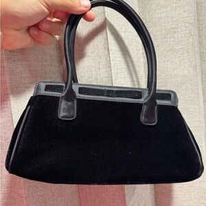 Elegant Black Velvet Handbag